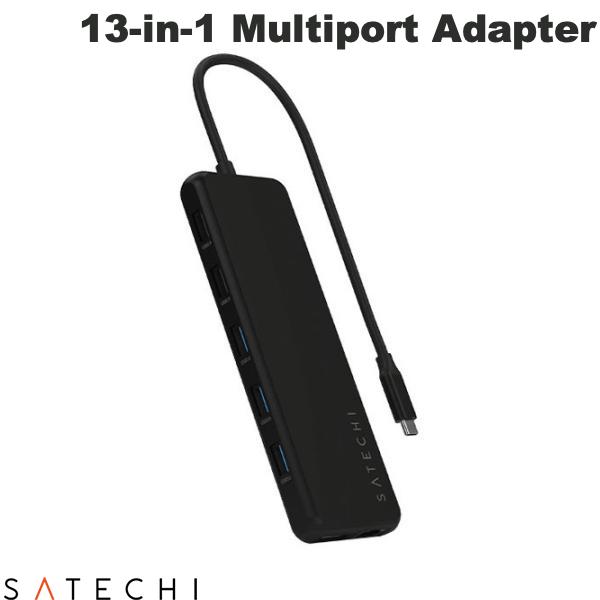 Satechi 13-in-1 USB-C Triple Display Multiport Adapter PD対応 トリプルディスプレイ マルチポート アダプター # PST-P3D13K サテチ (USB-Cハブ)|Premium Selection 店