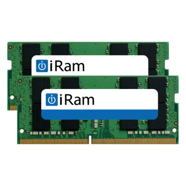 iRam PC4-21300 DDR4 2666MHz SO.DIMM 32GB (2x16GB) # IR16GSO2666D4/2 アイラム (Macメモリー)｜Premium Selection 店