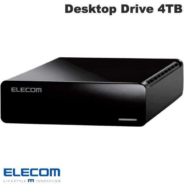 エレコム 4TB Desktop Drive USB 3.2 (Gen1) TV向け外付けハードディスク Black # ELD-HTV040UBK エレコム (ハードディスク)