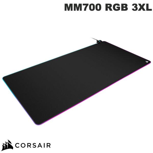 Corsair MM700 RGB 3XL 3ゾーン RGBライティング対応 USBハブ搭載 特大ゲーミングマウスパッド # CH-9417080-WW コルセア (ゲーミングマウスパッド) 光る 特大 デスクマット 横幅122cm 低摩擦｜Premium Selection 店