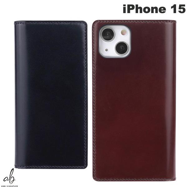 iPhone15 手帳型 カード収納 本革 コードバン 馬革 【完全受注生産品】ABBI SIGNATURE iPhone 15 ROCADO シェルコードバン MagSafe対応ケース アビー シグネチャ 日本製 上質 ハンドメイド [納期目安 : 約2ヶ月]｜Premium Selection 店