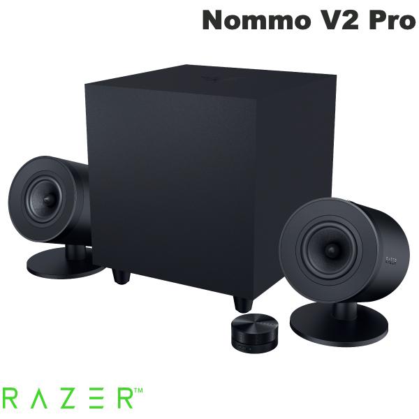 Razer Nommo V2 Pro Bluetooth 5.3 ワイヤレスサブウーファー/Wireless Control Pod付属 RGBライティング搭載 ゲーミングスピーカー ブラック # RZ05-04740100-R3A1 レーザー (Bluetooth接続スピーカー ) レイザー