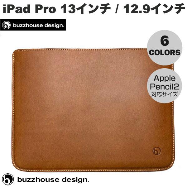 buzzhouse design 13インチ iPad Pro M5 (2025) / M4 (2024) / 12.9インチ iPad Pro M2 第6世代 / M1 第5 / 4 / 3世代 ハンドメイドレザーケース Apple Pencil 2 対応サイズ バズハウスデザイン (タブレットカバー・ケース)｜Premium Selection 店