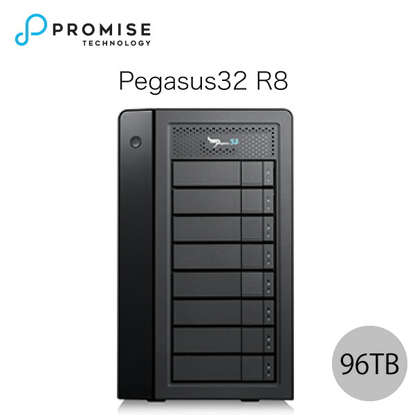 Promise Pegasus32 R8 96TB (12TBx8) Thunderbolt 3 / USB 3.2 Gen2 対応 ストレージ 8ベイ ハードウェア RAID外付けハードディスク # F40P2R800000016 プロミス テクノロジー (ハードディスク)｜Apple専門店 キットカット