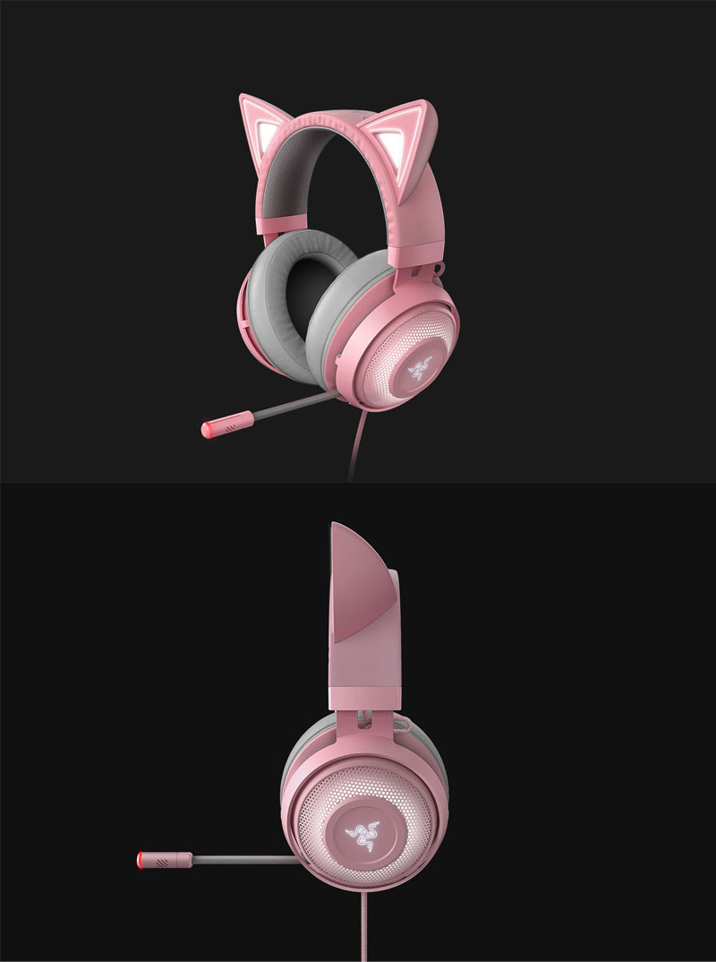 Razer Kraken Kitty Quartz Pink ヘッドセット