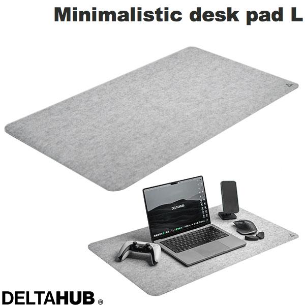 DELTAHUB Minimalistic felt desk pad Light Grey L # DP-L-LG-D デルタハブ (マウスパッド) ディスクパッド マウスパッド Lサイズ フェルト製 ほつれ防止 滑り止め 掃除が簡単 滑りにくい