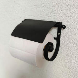 【送料無料】S Paper Holder flat　真鍮　ブラス アイアン　ペーパーホルダー　ブラック　トイレインテリア ホルダー　トイレットペーパー　サニタリー トイレ おしゃれ 新築 PH120BK｜Kitol