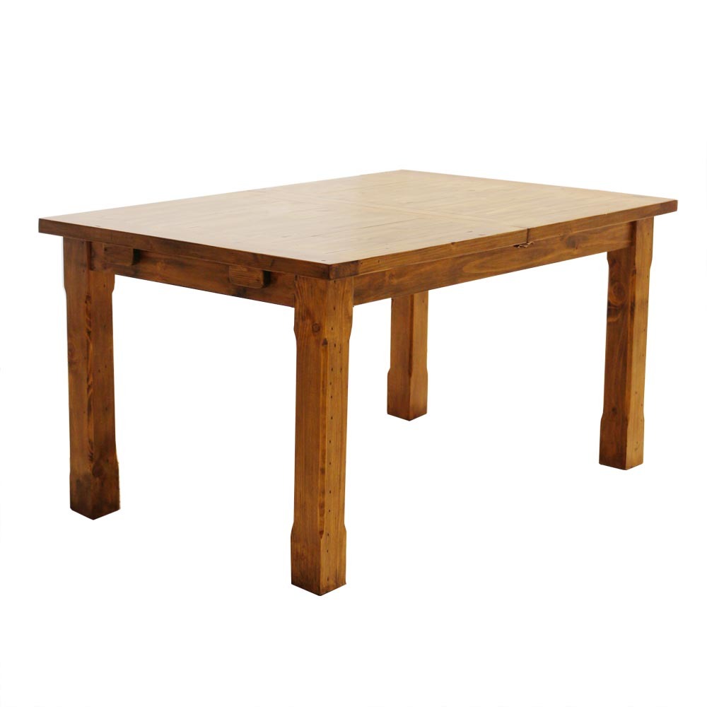 【送料無料】Kitol(キトル)家具 ダイニングテーブルのみ 単品 幅140(180)cm 奥90cm 高72cm 伸縮式 エクステンションテーブル 天板拡張 4人掛 5人掛 6人掛 オーク色 古材 無垢 無垢材 パイン材 木製 茶系 茶色 完成品 高級感 自然 木 ダイニングテーブル 木製テーブル｜Kitol
