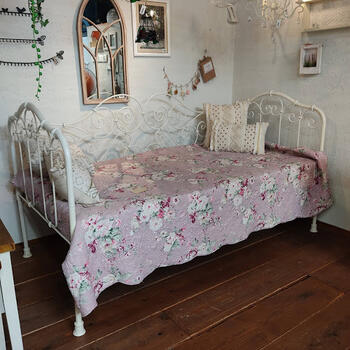 楽天市場 送料無料 アイアンソファベッド マット付き 幅195 奥行95 アイアンベッド ベッド アイアン 白 ホワイト かわいい おしゃれ シングル ベッド フレーム パイプ ソファ ソファベッド Kitol