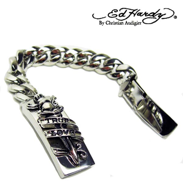 【★ポイント5倍★2000円OFFｸｰﾎﾟﾝ3月11日01:59迄】エドハーディー ED HARDY ブレスレット 剣 TRUE LOVE DAGGER ステンレス EHB33SS エド・ハーディー エドハーディ edhardy タトゥー