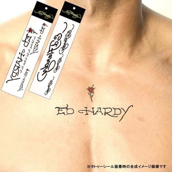 楽天市場 エドハーディー タトゥーシール Ed Hardy ボディーシール Tattoo ローズ ロゴ エド ハーディー フェイスシール 刺青 雑貨 Edhardy エドハーディ タトゥー パーティー イベント Sol ブランド ファッション