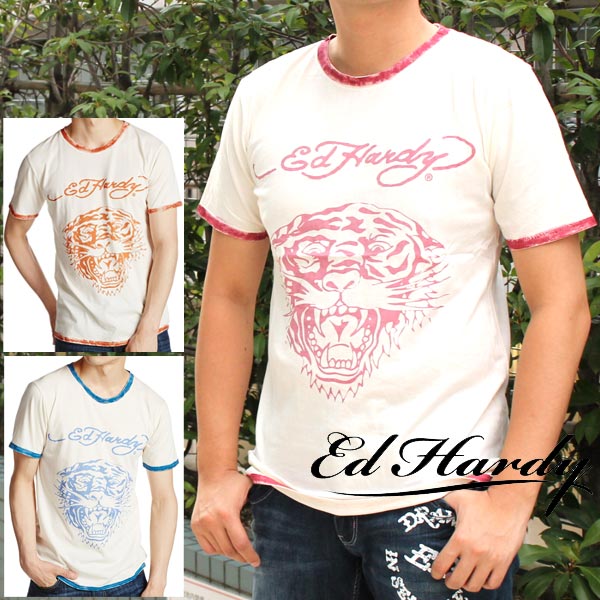 【★10%OFFｸｰﾎﾟﾝ★4月17日09:59迄】エドハーディ Ed Hardy メンズ Tシャツ TIGER タイガー 虎 M02SPR091 エド・ハーディー edhardy T-SHIRTS