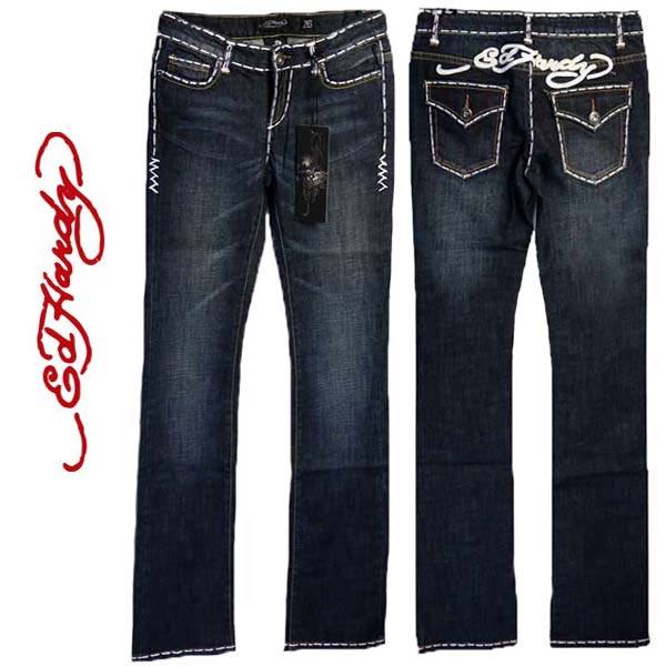 【★10%OFFｸｰﾎﾟﾝ★4月17日09:59迄】エドハーディー デニム レディース ED HARDY ジーンズ ブーツカット WLS201 エド・ハーディー edhardy タトゥー