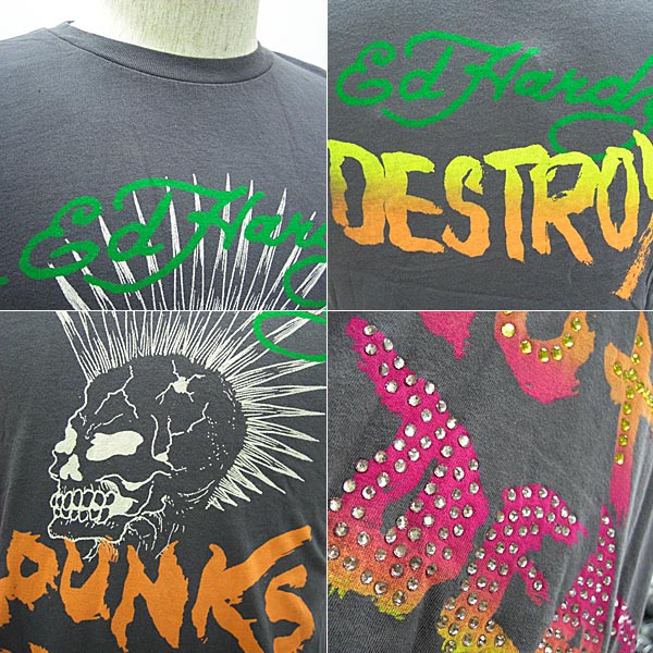 Rakuten エドハーディー ｔシャツ メンズ Ed Hardy スカル Punk Dead ラインストーン グレー エド ハーディー Edhardy タトゥー S1141r Sol ブランド ファッション 年最新海外 Www Vidpro Com Ar