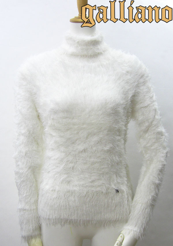 【★MAX30％OFFｸｰﾎﾟﾝ★5月18日09:59迄】逃げ路 Galliano ガリアーノ レディース プルオーバー Sweater 白いこと YR7826 JohnGalliano ジョンガリアーノ ニット・セーター-レディースファッション-セーター