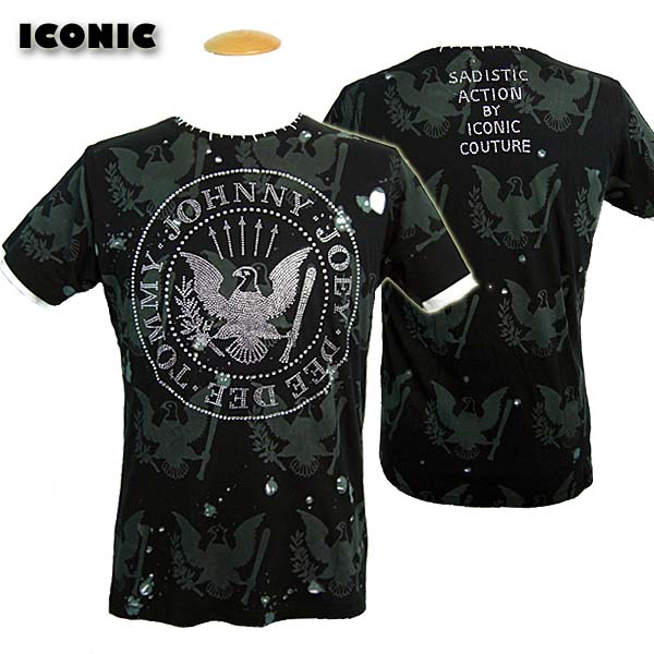 【★30%OFFｸｰﾎﾟﾝ★ポイント5倍★4月10日01:59迄】サディスティックアクション SADISTIC ACTION アイコニック ICONIC COUTURE Tシャツ メンズ JOHNNY