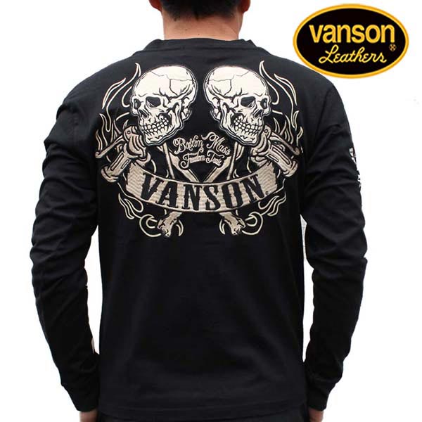 希少］VANSON長袖スカルTシャツ ロング+solo-truck.eu