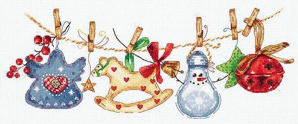 楽天市場】ロシアのクロスステッチキット クリスマス ガーランド