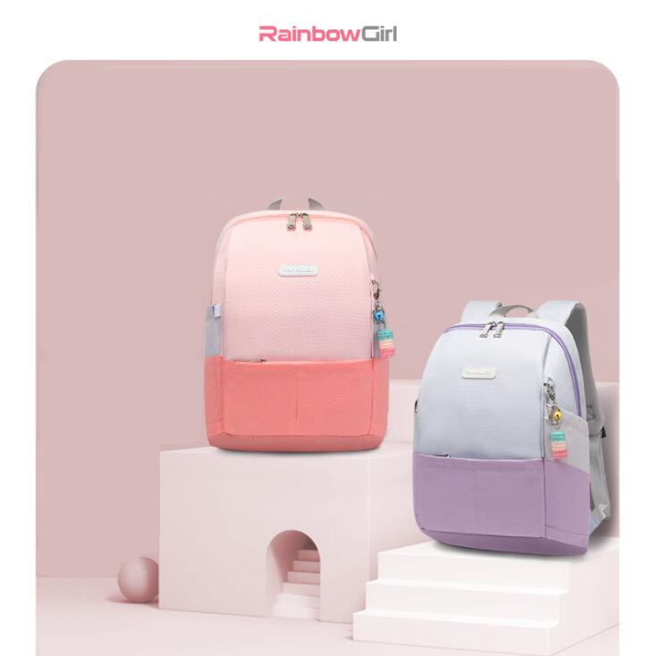 楽天市場 ポイント10倍 Rainbowgirl なないろバックパック バックパック キッズ リュックサック 18l リュック キッズリュックサック 大容量 軽量 小学生 子供用 子供 子ども キッズ 女の子 ジュニア カラフル おしゃれ かわいい 通学 撥水 遠足 ピンク パープル 紫