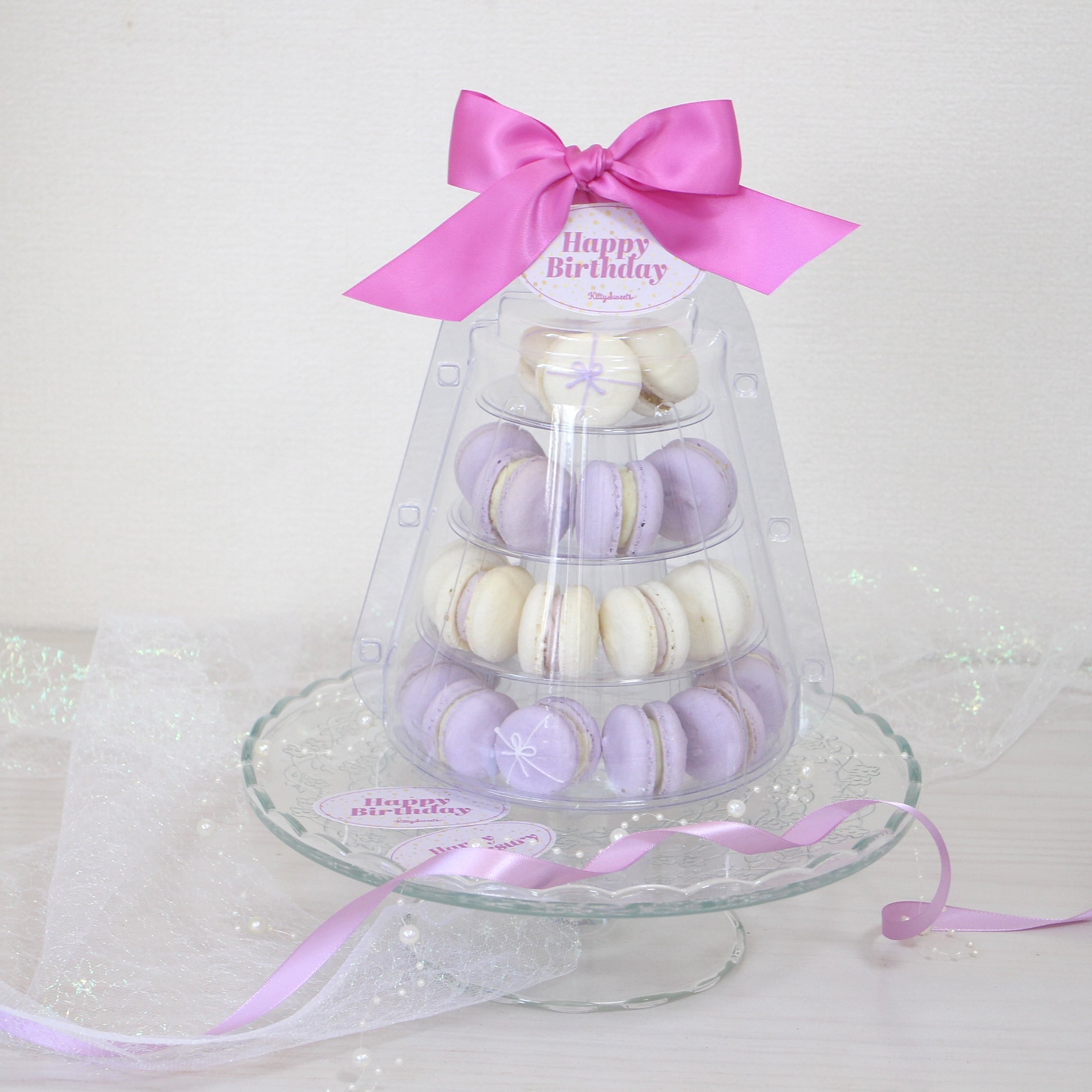 楽天市場】水色 マカロンタワー 塩バニラ レアチーズ 19個入り ブルー