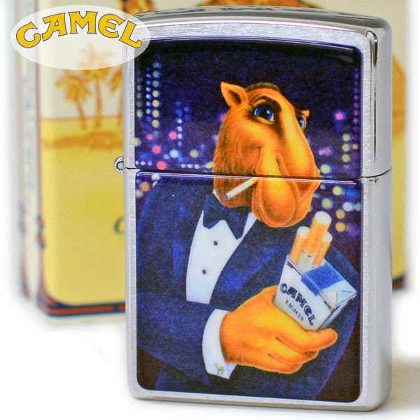 即納 レアzippo ジョータキシード 希少なジッポーライター ヴィンテージ タバコ銘柄キャメル Camel タバコ銘柄キャメル ライター 送料無料 在庫限り キャメルzippo Zippo ジョータキシード ブラッシュクローム 1997年 メンズ ギフト 喫煙具屋 Zippo
