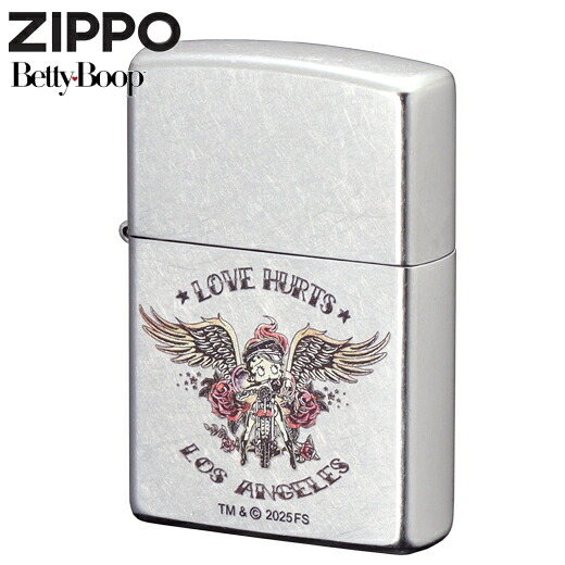 ZIPPO ベティブープ LOVE HURTS 80227 ジッポ ライター 正規品 ストリートクローム かわいい ベティちゃん ZIPPOライター ハッピーラボラトリー オイルライター