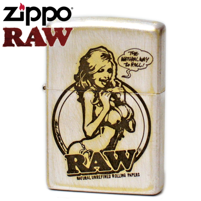 楽天市場 Zippo ジッポー Raw ロウ Rawガール シルバー ユーズド仕上げ 銀色 渋い かっこいい Zippoライター オイルライター 手巻きタバコ ブランド 人気 再入荷 喫煙具屋 Zippo Smokingtool Shop