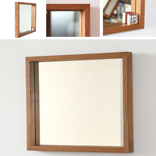 洗面台 鏡 洗面所 枠 木製 おしゃれ ウォールミラー 全身鏡 木 洗面 H45