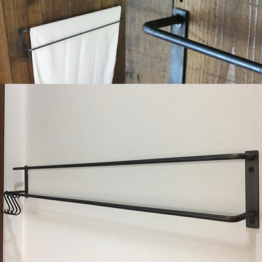 楽天市場】【 日本製 】Olds アイアン ダブル タオルハンガー
