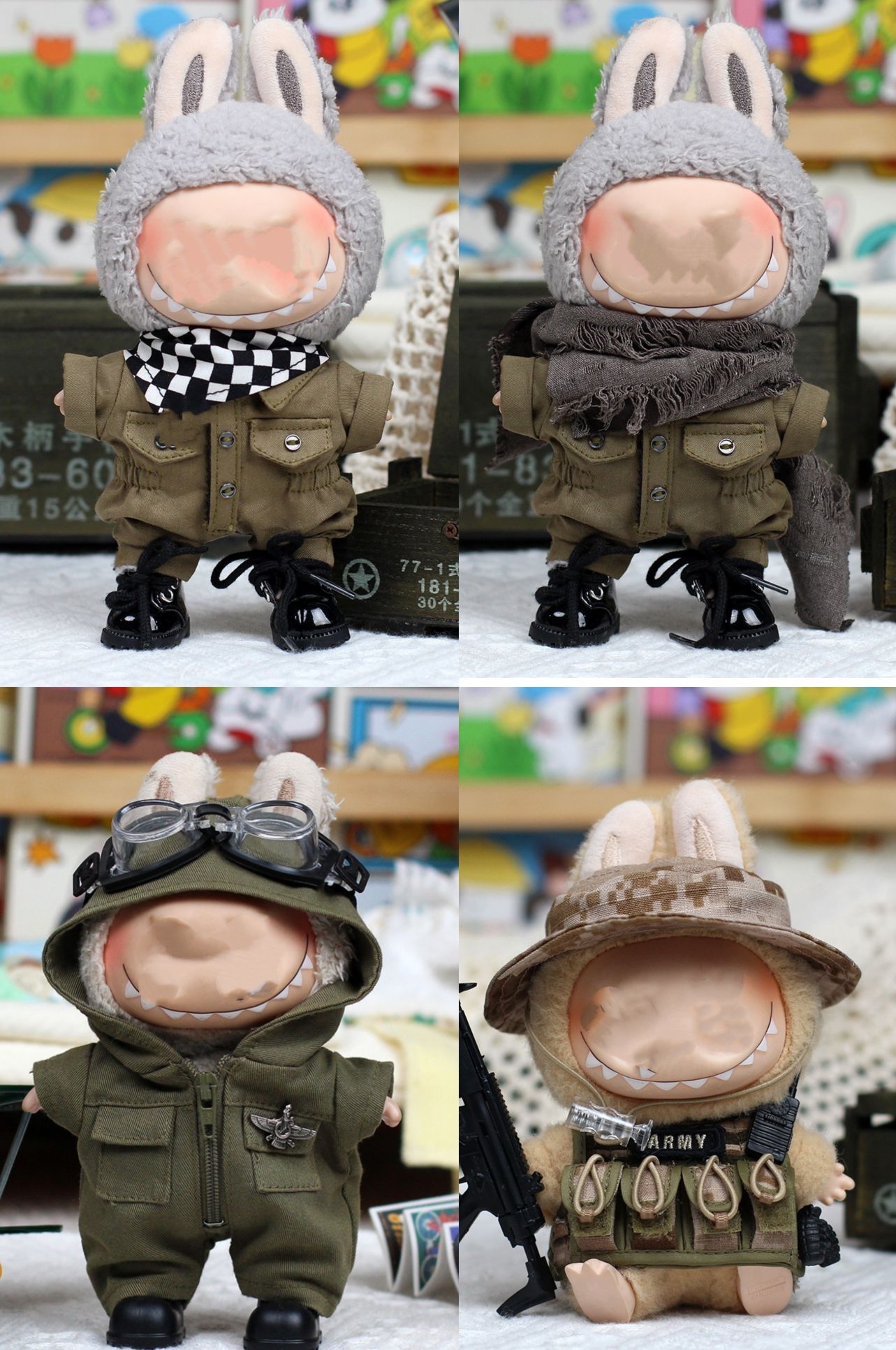 楽天市場】【4点セット】 LABUBU服 ラブブ 服 labubu洋服 衣装セット