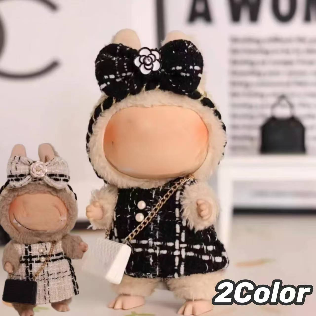 ラブブ Labubu ジモモ　大ぬいぐるみ　約37cm 海外製品 中古品 ZIMOMO グレー LABUBU ラブブ ぬいぐるみ 海外限定POPMART
