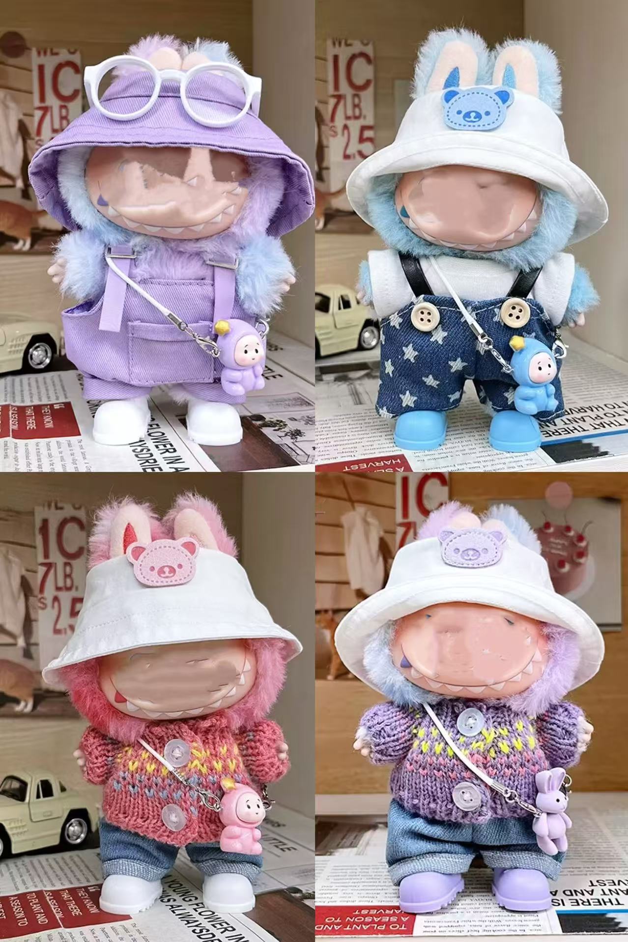 楽天市場】THE MONSTERS Exciting Macaron ぬいぐるみ用服 LABUBU