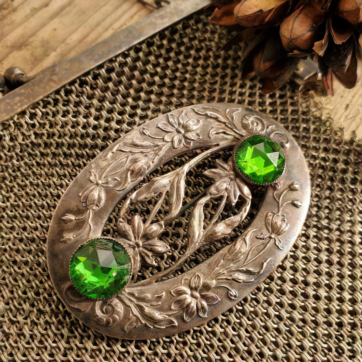 楽天市場】アンティークジュエリー エナメル ブローチ アール