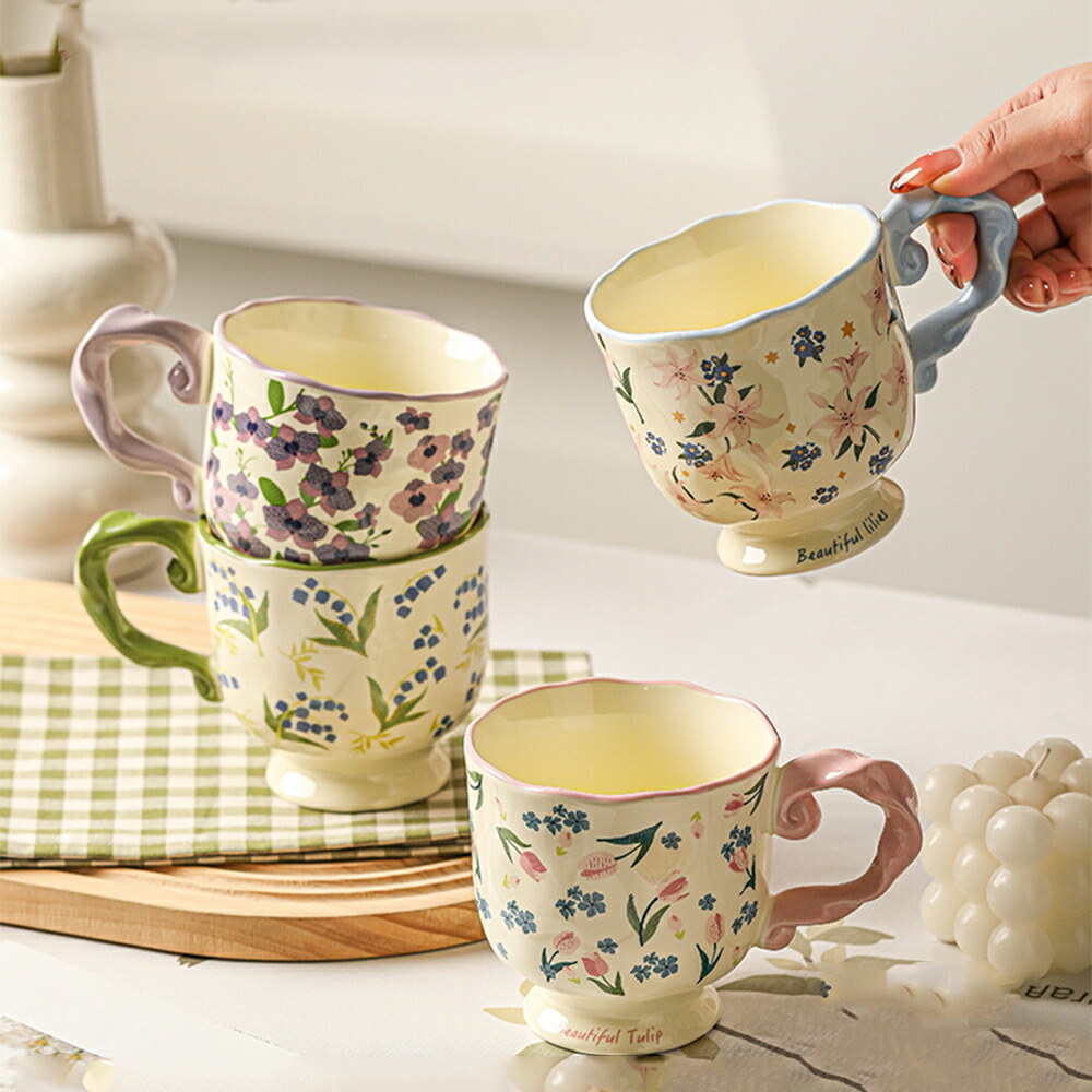 限定価格！Ａｆｔｅｒｎｏｏｎ Ｔｅａ　草花柄食器　マグカップ他５種１０点セット 楽天市場】田園風 かわいい 花柄 マグカップ 懐かしい 白陶器 コップ