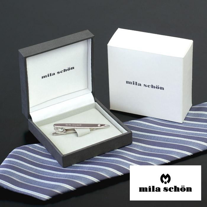 誕生日プレゼント 男性 40代 名入れ 送料無料 ミラショーン ネクタイピン オーバル シルバー ブランド 名前入り 名入り ギフト タイピン タイバー ミラ ショーン 彼氏 誕生日 おすすめ 就職 祝い 男 メンズ 名 名前 入れ Present Gift Mira Schone