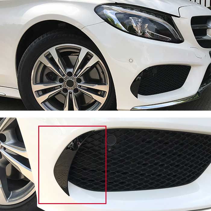 メルセデス・ベンツ 対応スタイリング フロント バンパー フォグ ランプ カバー ステッカー メルセデス ベンツ Cクラス W205 2015-2018 アクセサリー