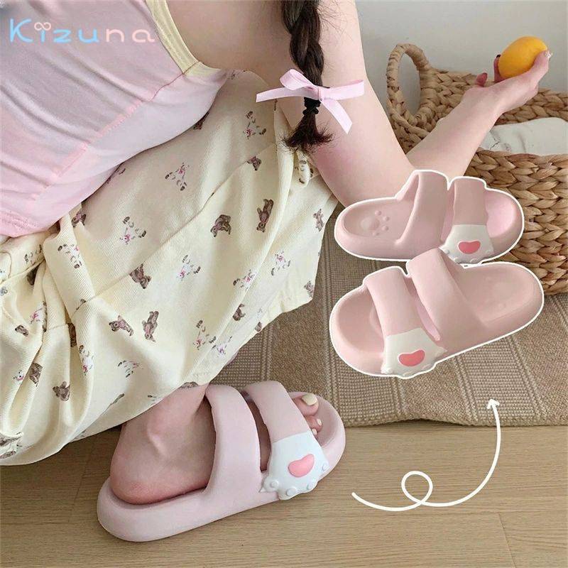 送料無料 スリッパ ルームシューズ 猫の爪 レディース 女の子 可愛い スリッパ 夏用 ソフト お風呂 来客用 室内 自宅用 トイレ おしゃれ カップル ピーチサンダルシューズ 歩きやすい 痛くない アウトドア 滑り止め お洒落 軽量 柔らかい 楽天海外通販画像