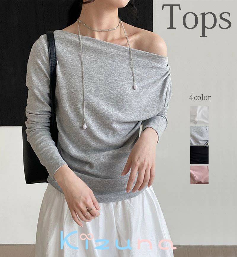 楽天市場】ワンショルダー トップス カットソー Tシャツ レディース