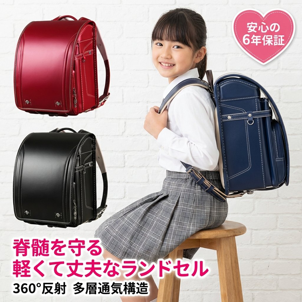 ＼SALE 1点5％OFF 2点10％OFF／ランドセル 小学生 男の子 女の子 軽量 大容量 珠光素材 パール調 日本仕様 A4フラットファイル対応 新入学 入学祝い 低学年 高学年 通学用 背負いやすい 丈夫 反射材付き 学校かばん
