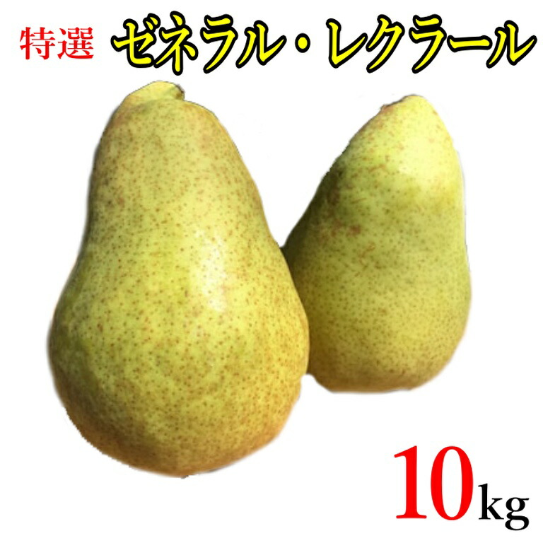 本日限定10%OFF 　10月　ゼネラル・レクラーク 特選 洋梨 減農薬 10キロ レビューを書いたら200円クーポン