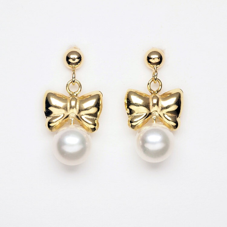 楽天市場】K18 アコヤ本真珠 ベビーパール スイング ピアス 18金