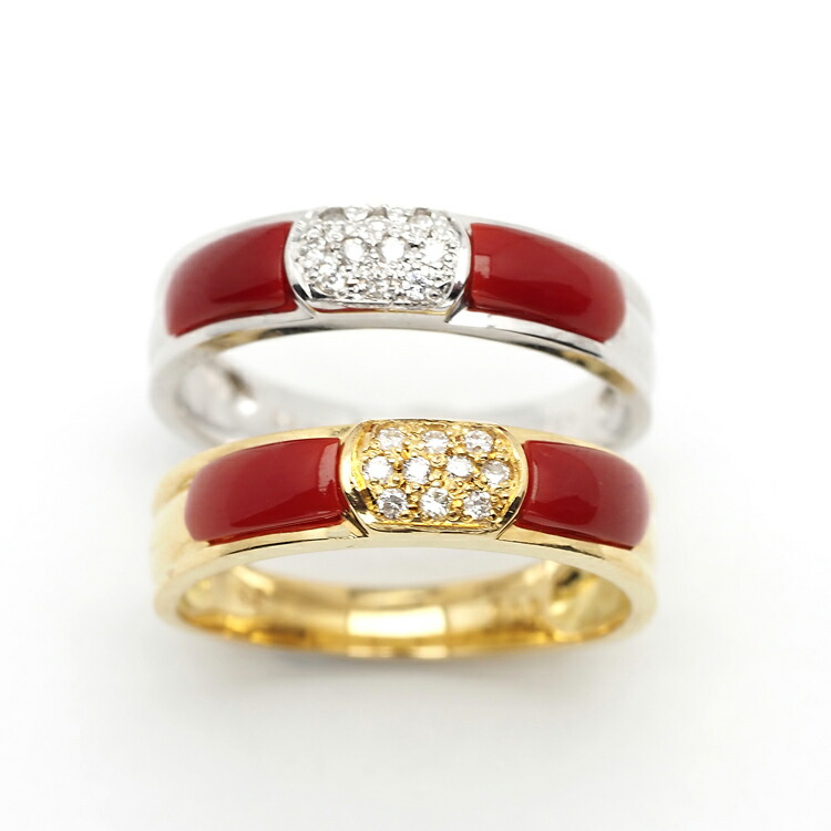 楽天市場】ピンク珊瑚 リング K10ゴールド ココ CC003-28 : K.Y.FACTORY