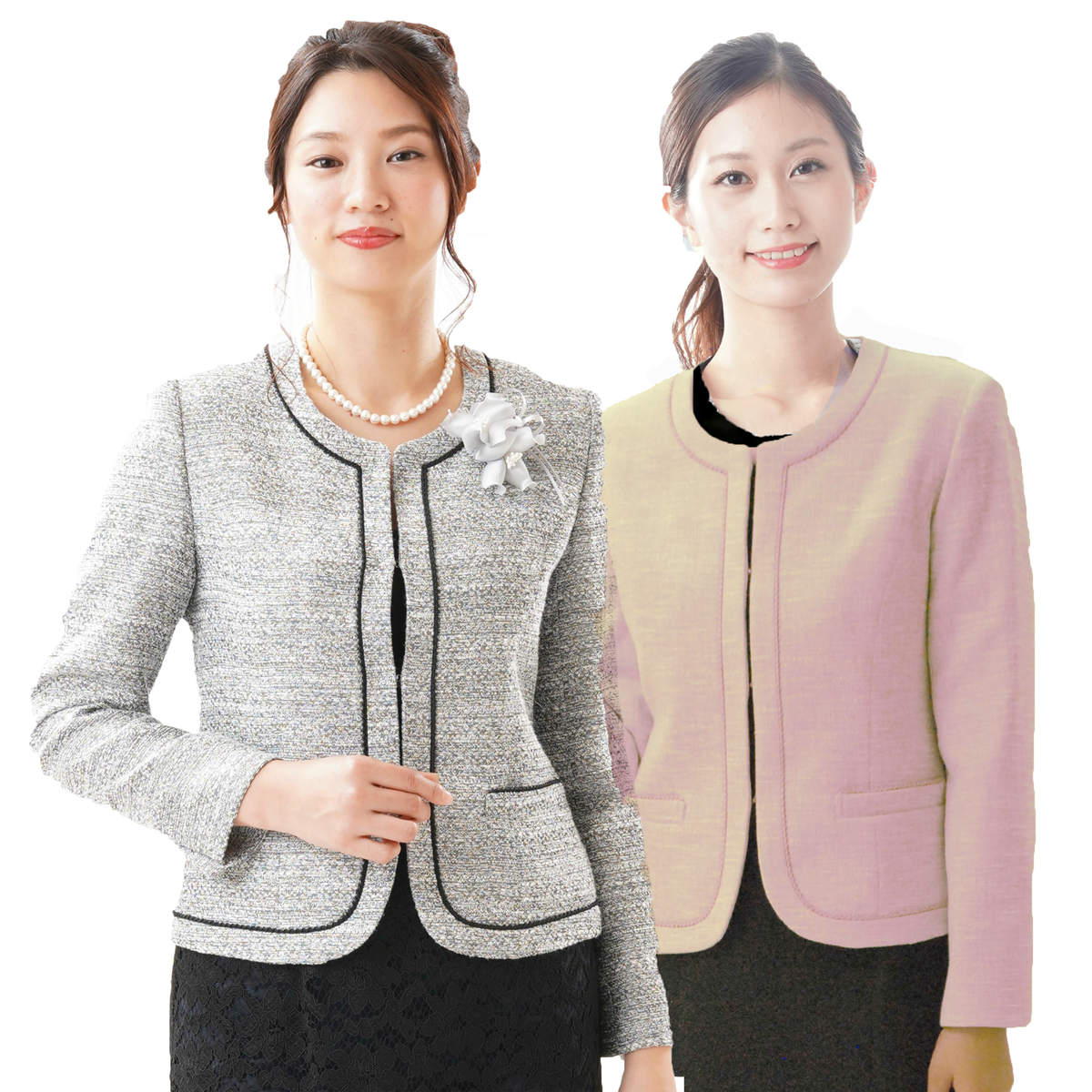 フォーマル 御祝い上衣単品(スコート別売り) 合物 レディース 亭主もち礼服 :RL111058 【否色つや上衣単品】【大きさ 9号～15号】【日本製】出どころは雑ぜ合わせるツィード 冠婚 卒式 はいり込む式 卒園式 入園式 お宮参り 七五三 華燭の典