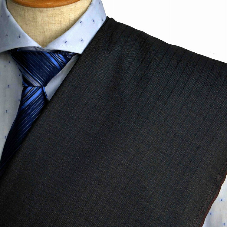 【A】：お口当たりの原料品：POA02-392 ビッグ大いさ(bigsize)の方に至適:ミディアムグレーの縞模様柄合物（スリー陽気）パターンオーダースーツのS上下出来上がり必要経費 メンズファッション-オーダーメイド