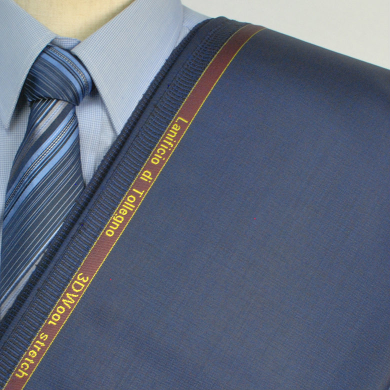 【A】：お口当たりの原料品 LANIFICIO DI TOLLEGNOイタリア製出どころ：POW448-100-14ビッグ大きさ(bigsize)の方に至適 濃紺色無地柄合物（スリー時節秋冬梅春）パターンオーダースーツ出来上がり通貨価値
