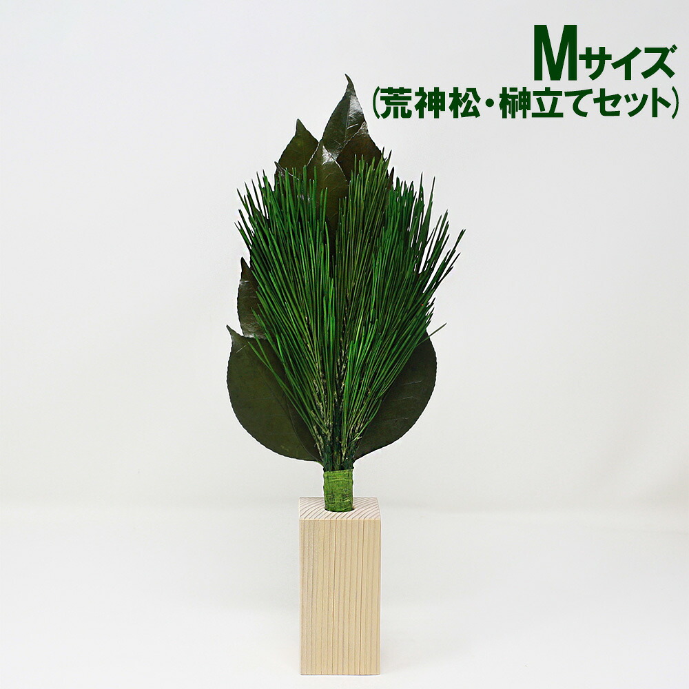 【楽天市場】プリザ 「荒神松 松立てセット Mサイズ」 仏花 御供 お供え 周忌 四十九日 法要 供花 葬儀 お盆 お彼岸 A&K【AK ...