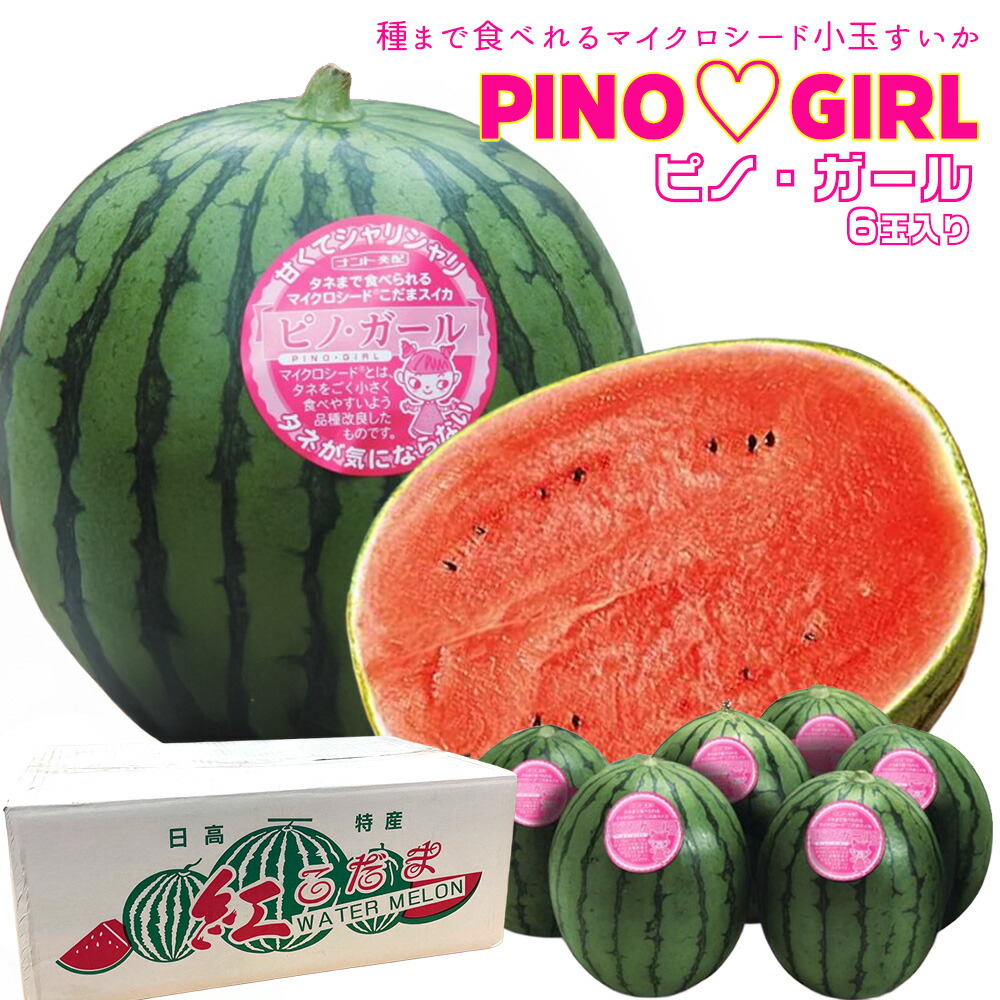 楽天市場】長野産 信州 小玉すいか ピノガール 4Lサイズ 4玉