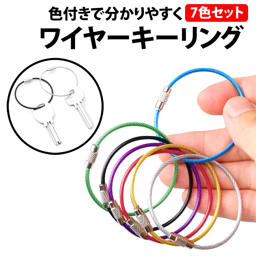 楽天市場】＼50%offクーポン有／ 楽天1位 ワイヤーキーリング 7色