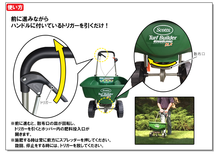 スコッツ ロータリー式肥料散布機エッジガード ミニ 15L SEG-1500M :a