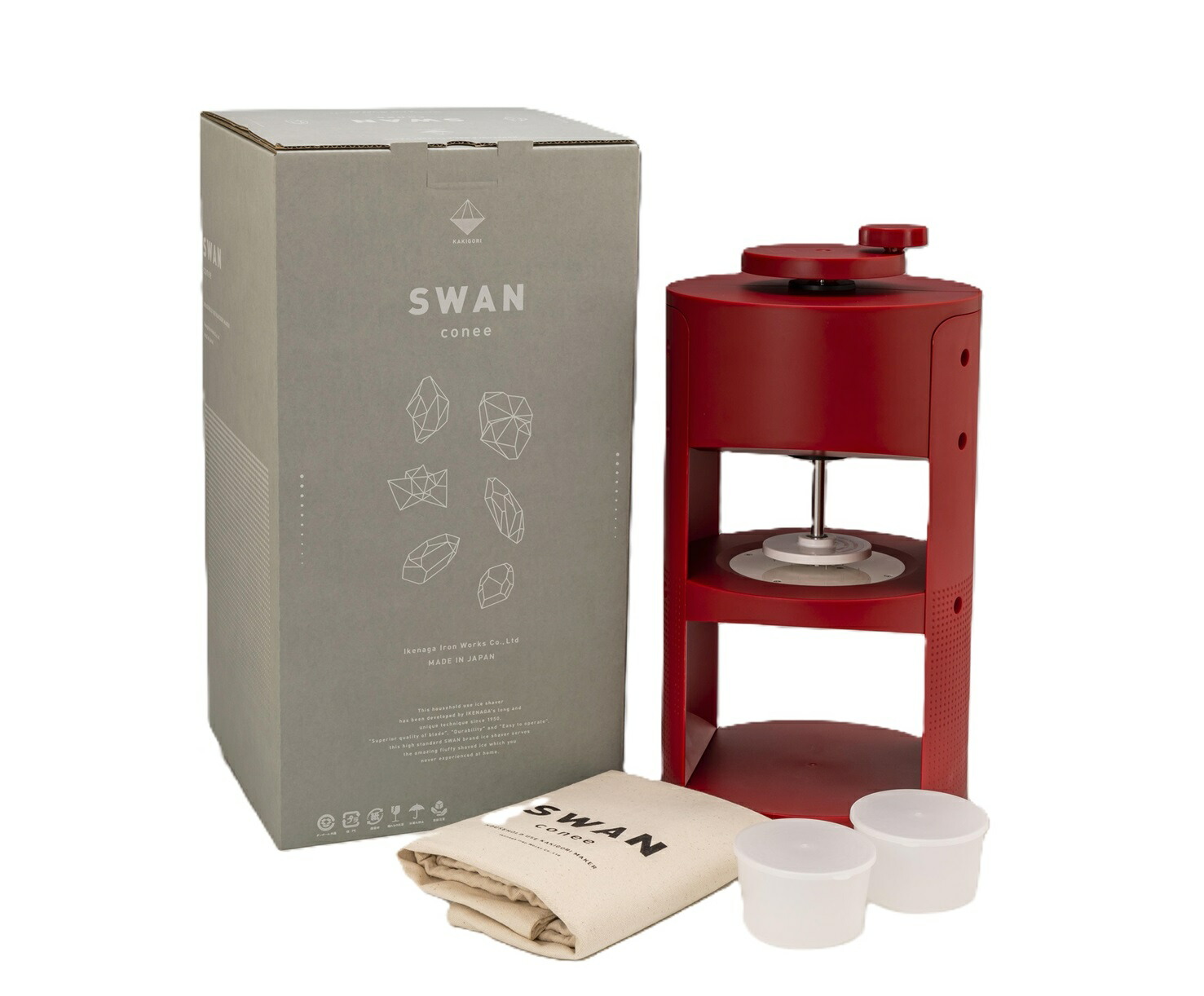 【新品未使用】カキ氷機　SWAN conee スワンコニー 池永鉄工　ふわふわ 4906018100939.jpg